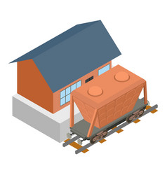 Hopper Car Icon Isometric Style