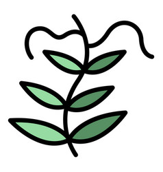 Lentil Garden Plant Icon Flat