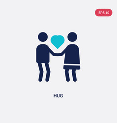 Two Color Hug Icon From Love Wedding Concept