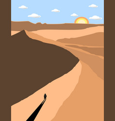 A Lost Man In Desert