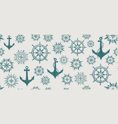 Compass Wind Rose Anchor Ship Wheel Pattern Ha