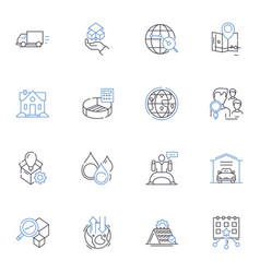 Organizational Communication Line Icons Collection