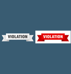 Violation Ribbon Isolated Paper Sign