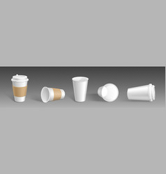 White Isolated Paper Coffee Cup Mockup