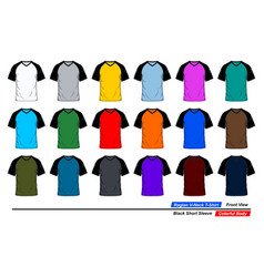 Raglan V Neck T Shirt Template Short Sleeve