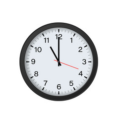 Circle Black Clock Mockup Showing 11 Oclock