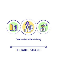 Door To Fundraising Concept Icon