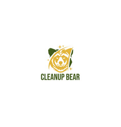 Modern Design Colorful Clean Up Bear Logo Design