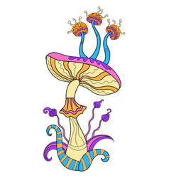 Neon Mushroom Colorful Magic Forest Fantasy Plant