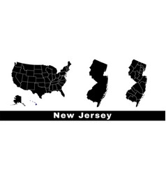 New Jersey State Map Usa Set Of Jersey Maps