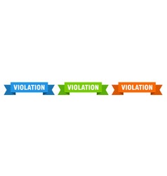 Violation Ribbon Isolated Paper Sign