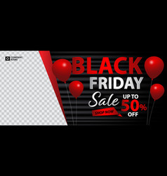 Black Friday Facebook Cover Design Red Sale Banne