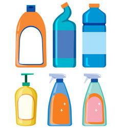 Cleaning Supplies Set Isolated