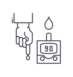 Fasting Blood Glucose Icon Linear Isolated