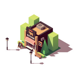 Isometric Butcher Shop