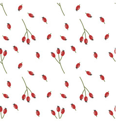 Seamless Pattern With A Branch With Berries