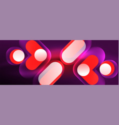 Neon Circle Abstract Background Template For