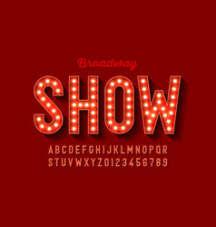 Broadway Style Retro Light Bulb Font Vintage