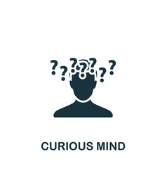 Curious Mind Icon Monochrome Simple Personality