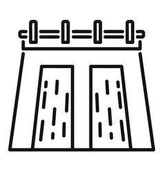 Hydro Plant Icon Outline Electric Turbine