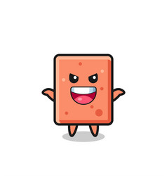 Cute Brick Doing Scare Gesture