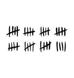 Tally Mark Lines Or Hand-drawn Sticks Are Sorted