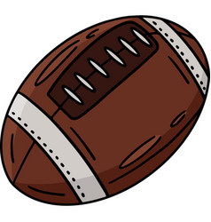 American Football Cartoon Colored Clipart