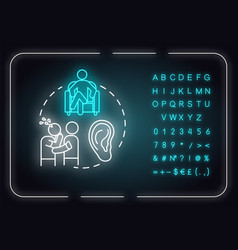 Be Good Listener Neon Light Concept Icon