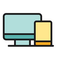 Computer Edit Tool Icon Flat