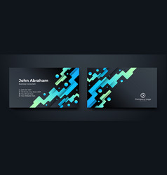 Black Green And Blue Elegant Business Card