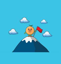 Cute Melon Climbs Top Mountain