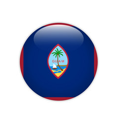 Guam Flag On Button