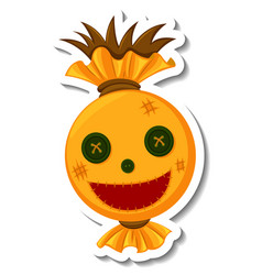 Head Of Scarecrow With Happy Face