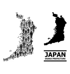 People Mosaic Map Osaka Prefecture