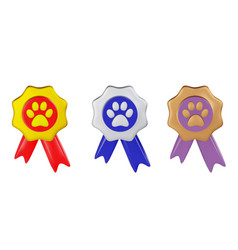 Render An Award Medal With A Ribbon In The Form