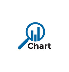 Chart Trader Logo With Magnifying Glass Design