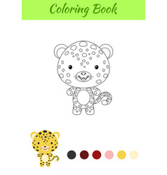 Coloring Page Happy Little Jaguar