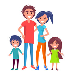 A mother with son and daughter Royalty Free Vector Image