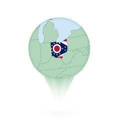 Ohio Map Stylish Location Icon With Map