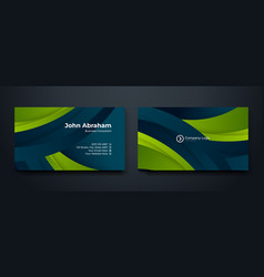 Blue And Green Luxury Elegant Business Card