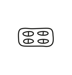 Doodle Medical Pills Blister Icon