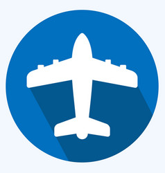 Icon Aeroplane - Long Shadow Style - Simple