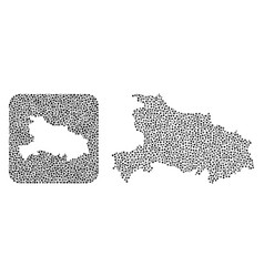 Map Hubei Province - Dotted Collage