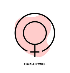 Female Owned Linear Icon Design For Application