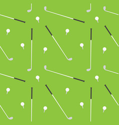 Seamless Pattern Golf Ball And Stick