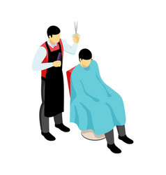 Barber Cutting Hair Composition