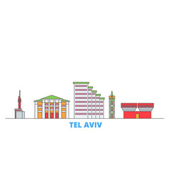 Istael Tel Aviv Line Cityscape Flat