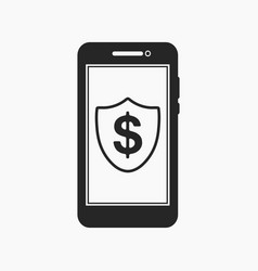 Online Banking Security Icon Flat Style Eps