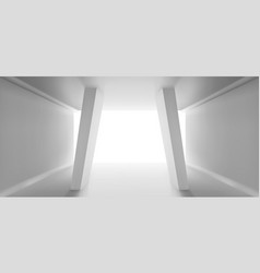 Abstract Room White Corridor Space Tunnel Hall