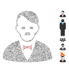 Line Mosaic Hitler Manager Icon